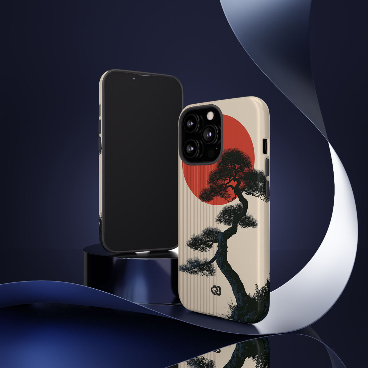Crimson Sun Bonsai · Tough Phone Case for iPhone · Beige