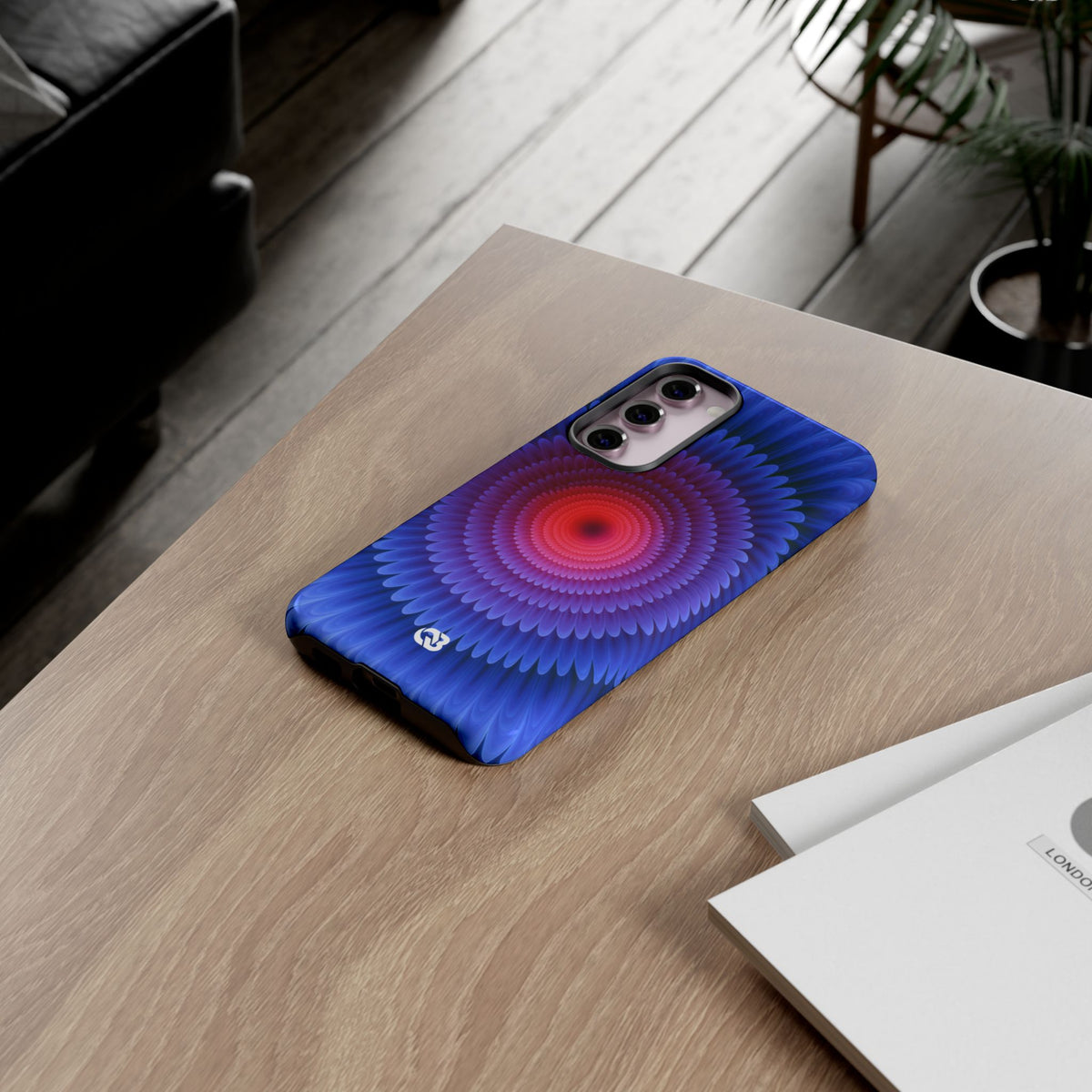 Radial Spectrum Bloom · Tough Phone Case for Samsung · Blue