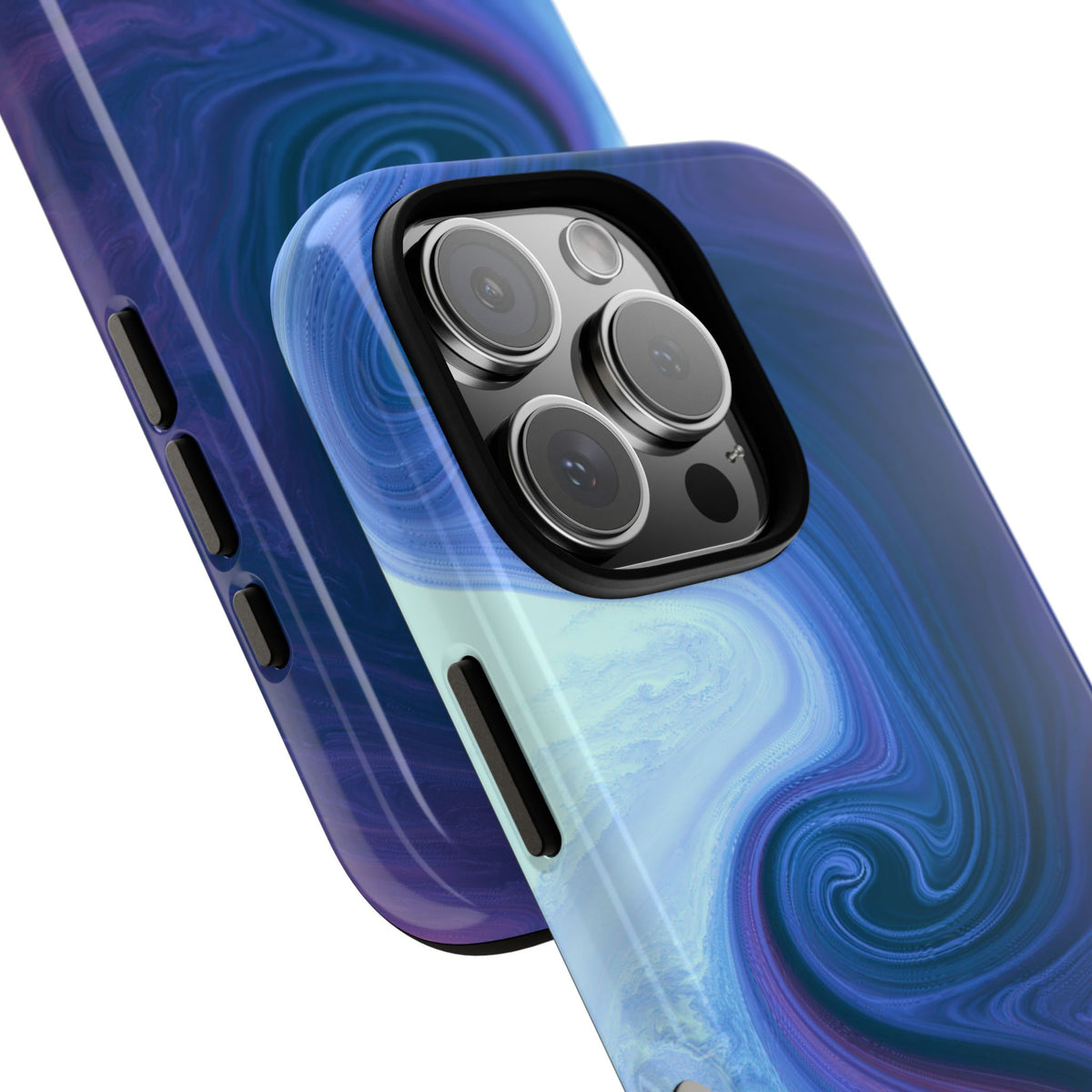 Azure Fluid Swirl · Tough Phone Case for iPhone · Blue