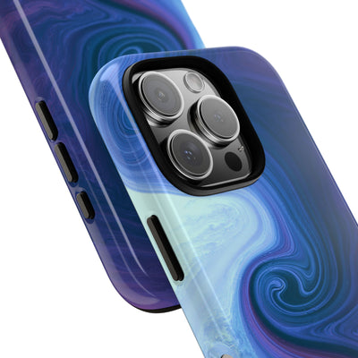 Azure Fluid Swirl · Tough Phone Case for iPhone · Blue