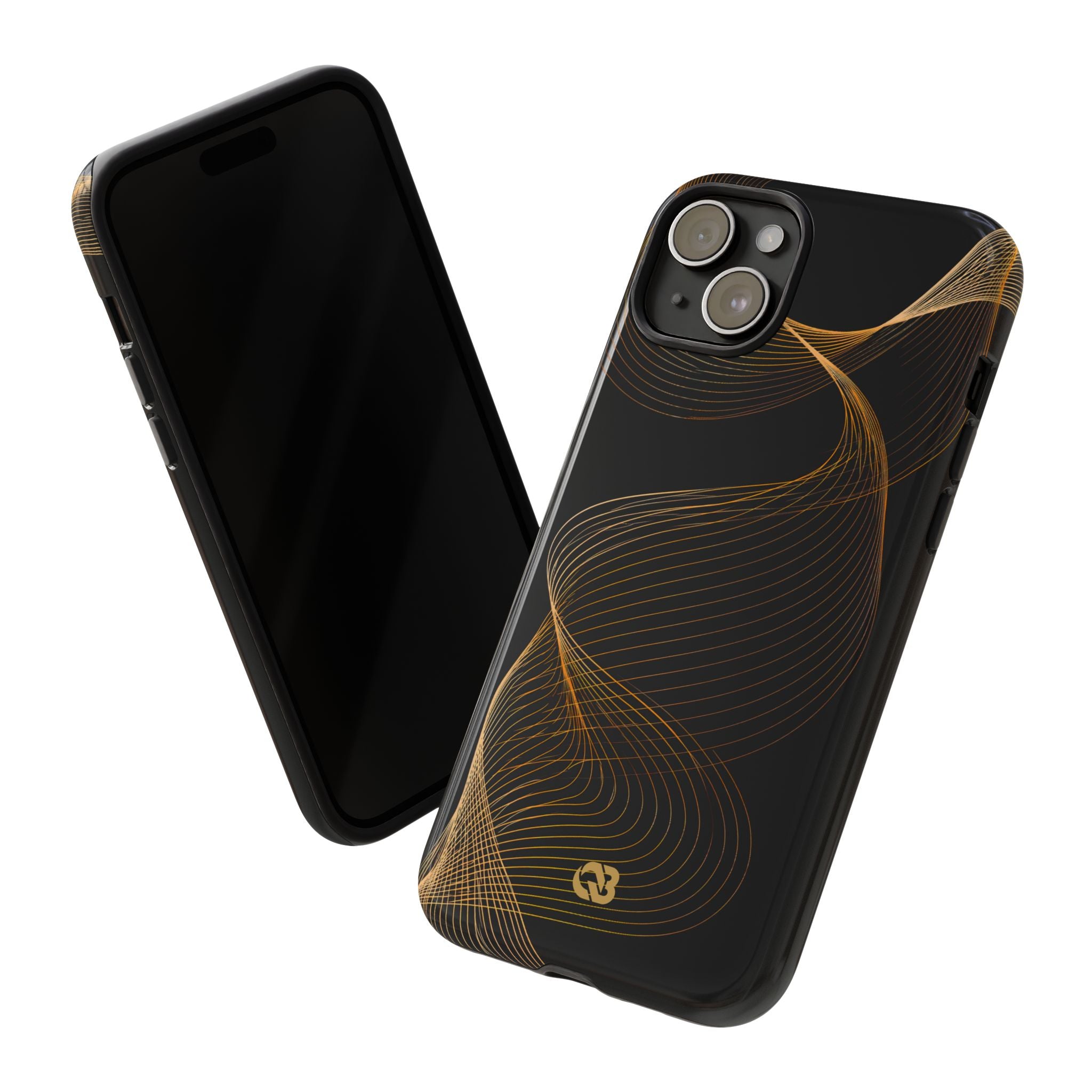 Gold Tough Phone Case for iPhone - Burnished Bronze Helix