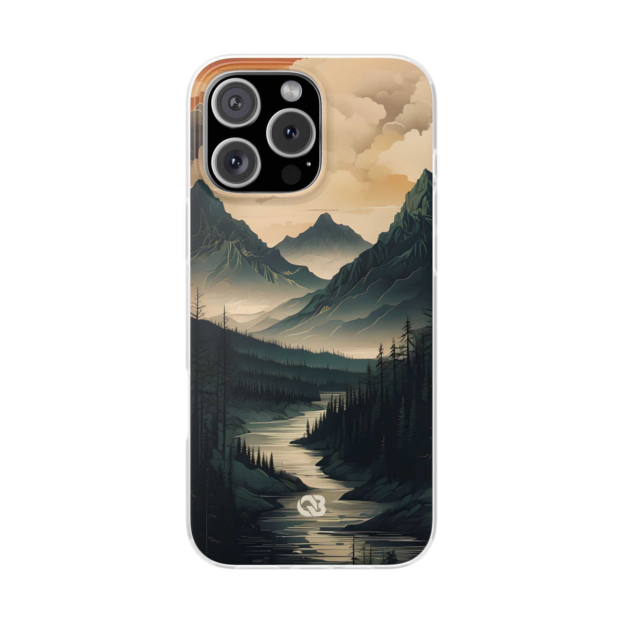 Summit River Dusk · Soft Phone Case for iPhone