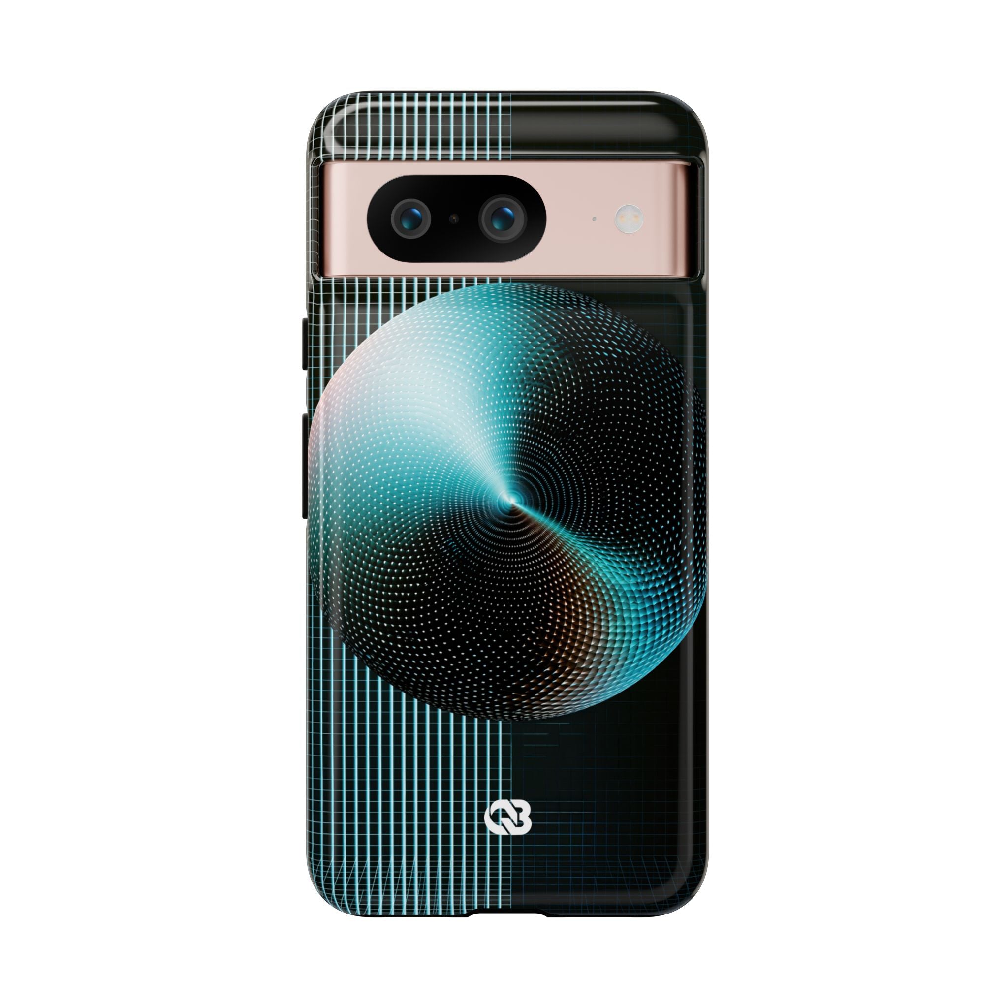 Blue Tough Phone Case for Google Pixel - Cyan Vector Sphere