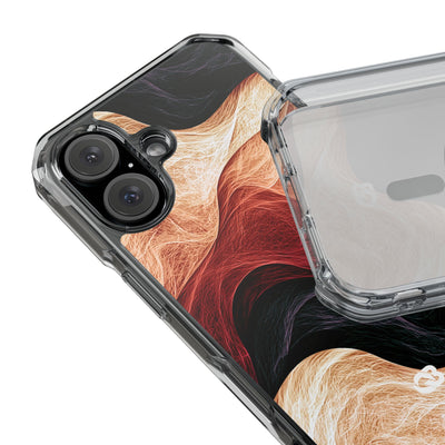 Ember Wave Dispersion · Clear Impact Magnetic Phone Case for iPhone · Red