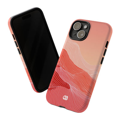 Coral Ridge Contours · Tough Phone Case for iPhone · Red