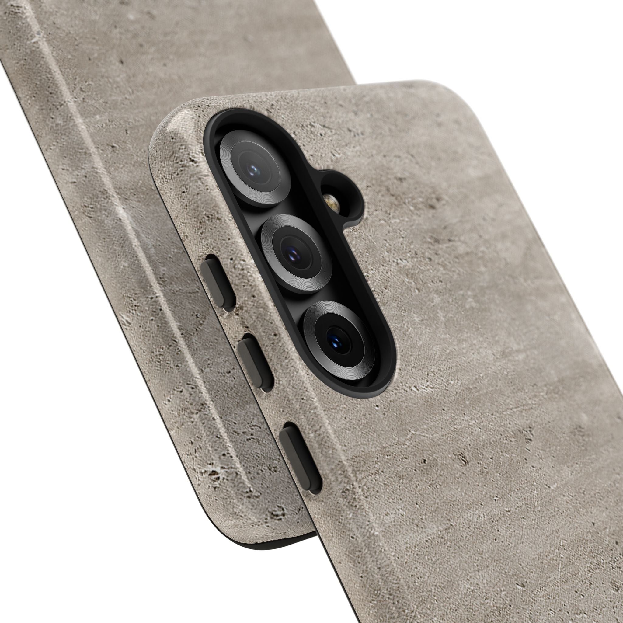 Grey Tough Phone Case for Samsung - Brutalist Stone Grit