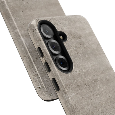 Grey Tough Phone Case for Samsung - Brutalist Stone Grit