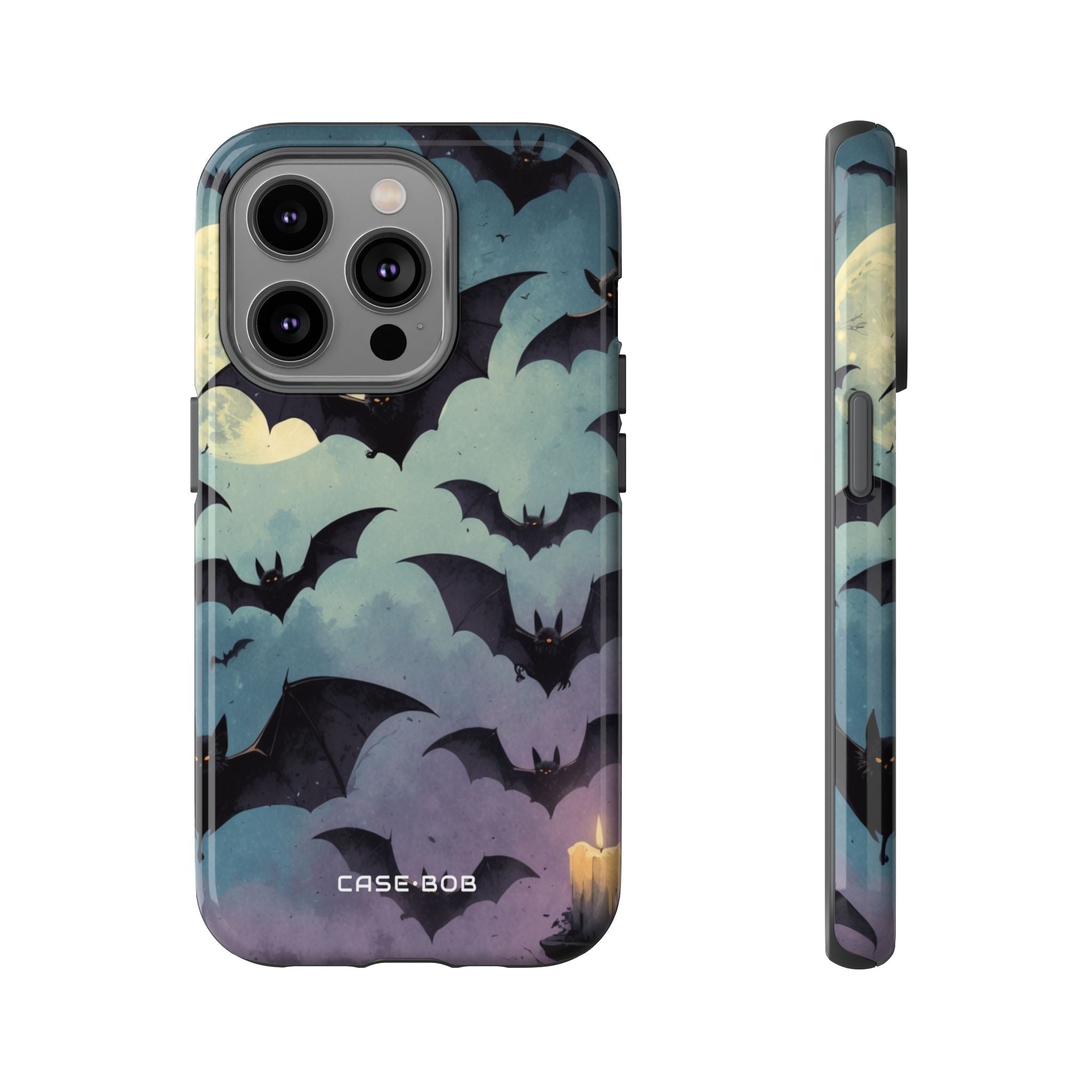 Leuchtender Fledermaus-Schwarm iPhone 14 Pro Case - Tough