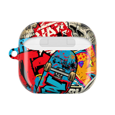 Skate Skull Riot · Hard Case for AirPods & AirPods Pro · Red