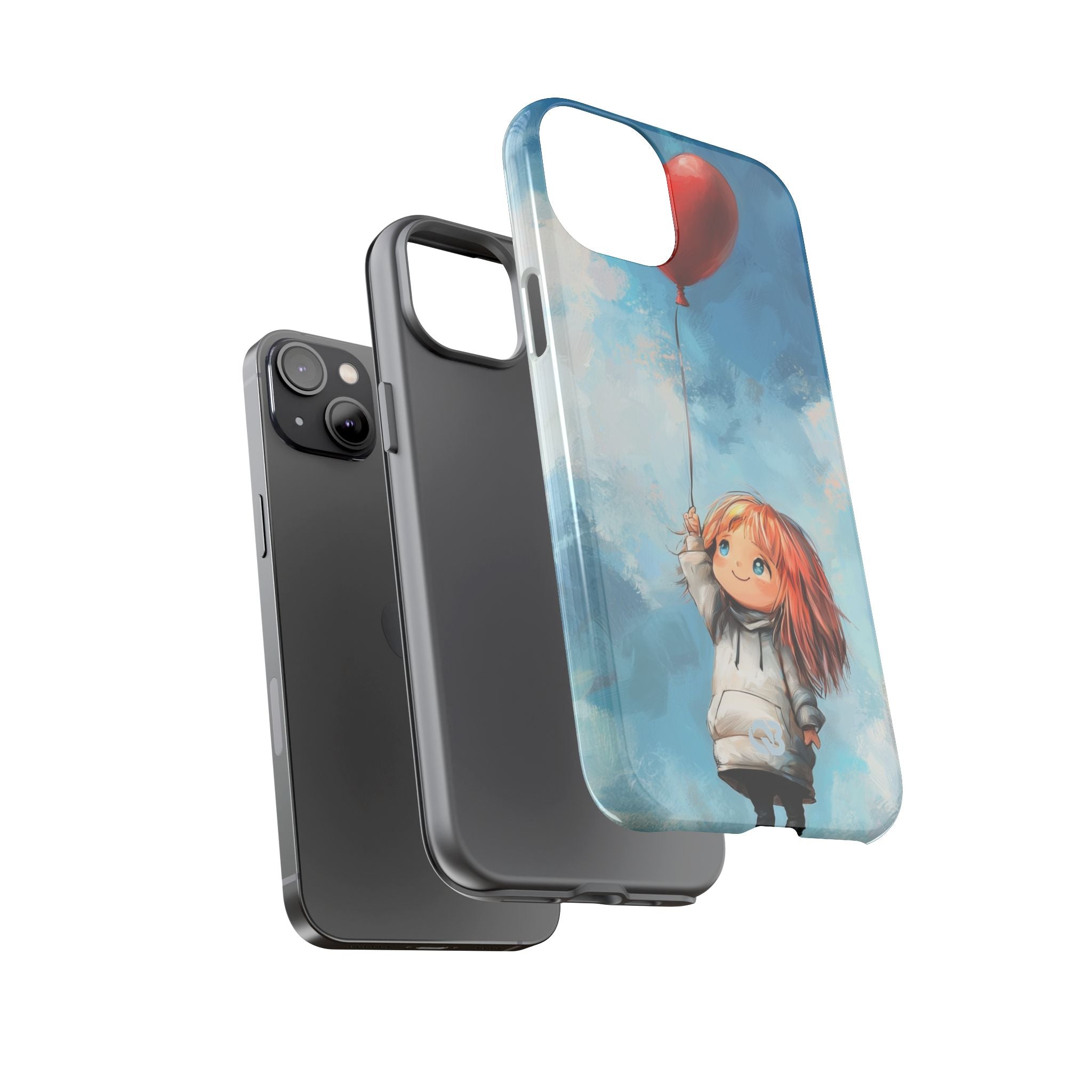 Crimson Heart Sky · Tough Phone Case for iPhone