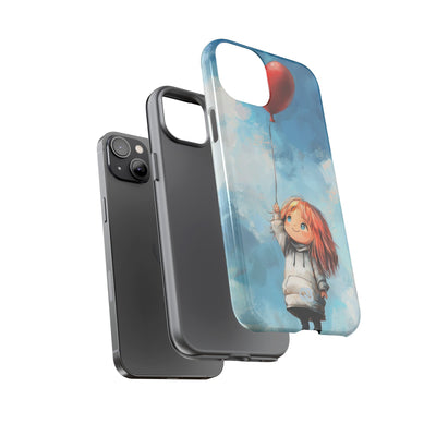 Crimson Heart Sky · Tough Phone Case for iPhone