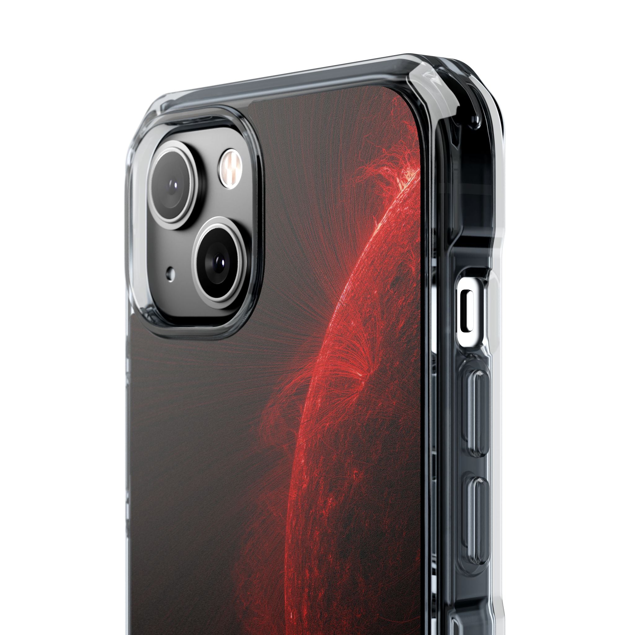 Red Impact MagSafe Phone Case for iPhone - Solar Crimson Flare