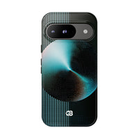 Blue Tough Phone Case for Google Pixel - Cyan Vector Sphere