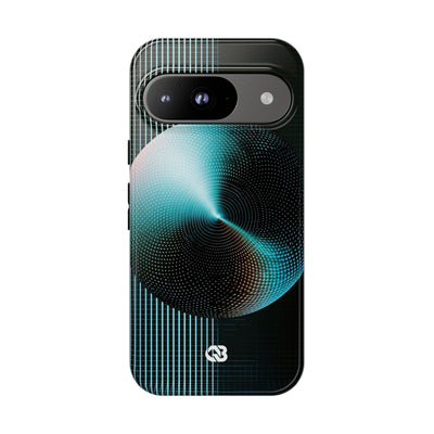 Blue Tough Phone Case for Google Pixel - Cyan Vector Sphere