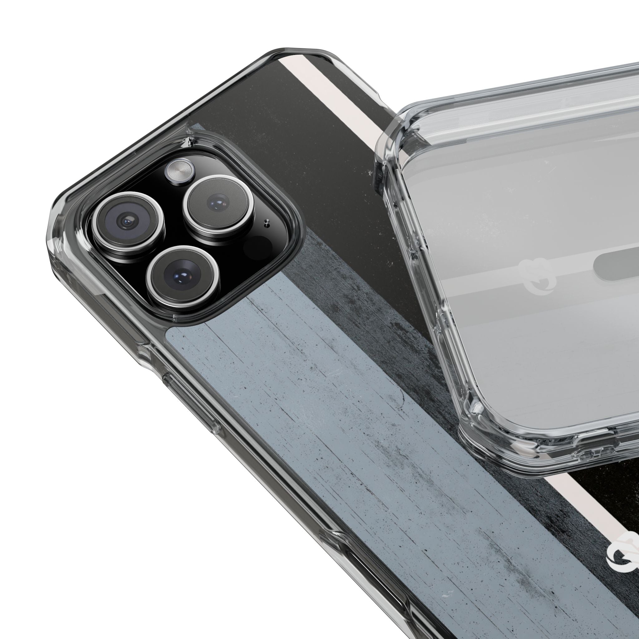 Grey Impact MagSafe Phone Case for iPhone - Industrial Concrete Void