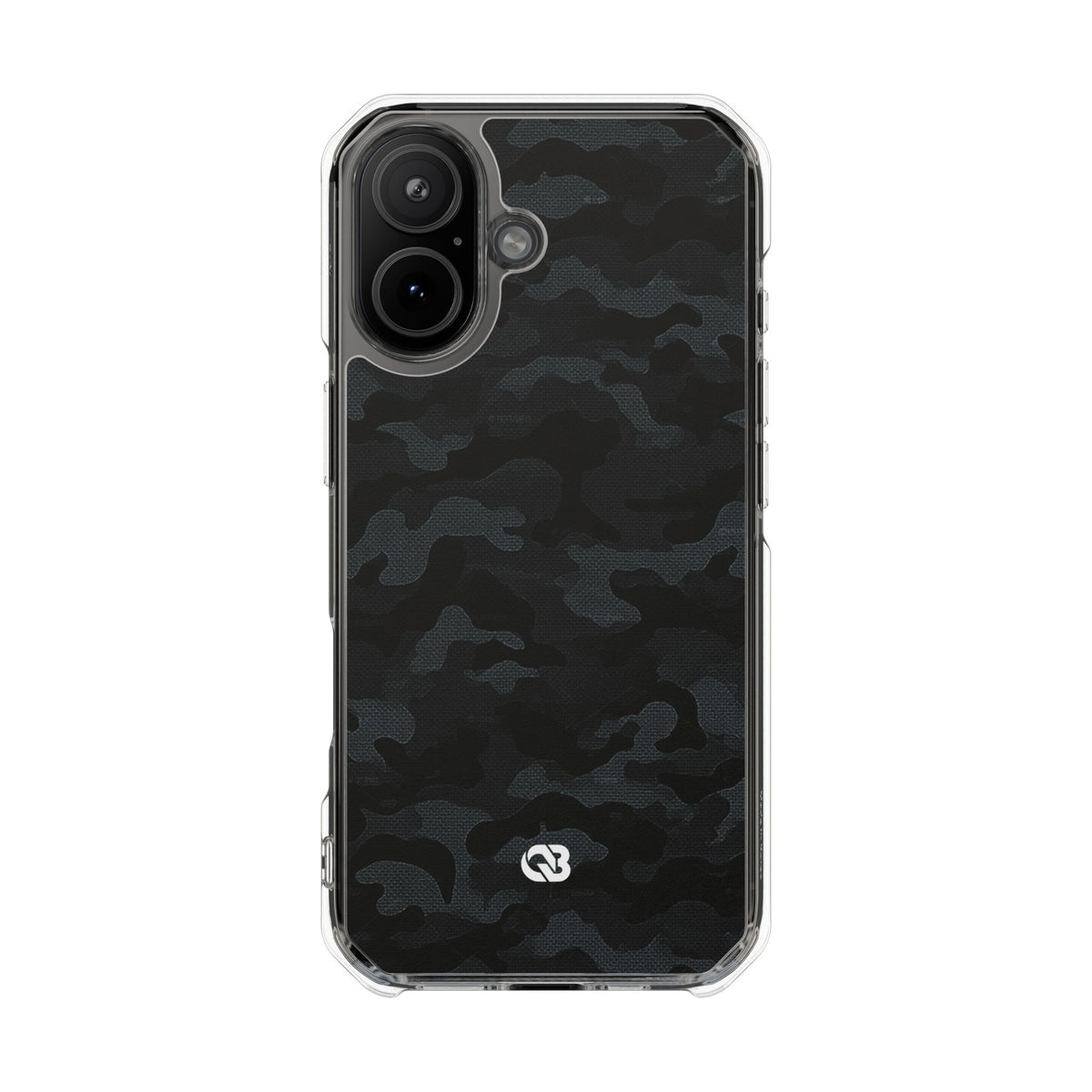 Blackout Urban Camo · Clear Impact Magnetic Phone Case for iPhone · Black