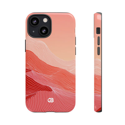 Coral Ridge Contours · Tough Phone Case for iPhone · Red