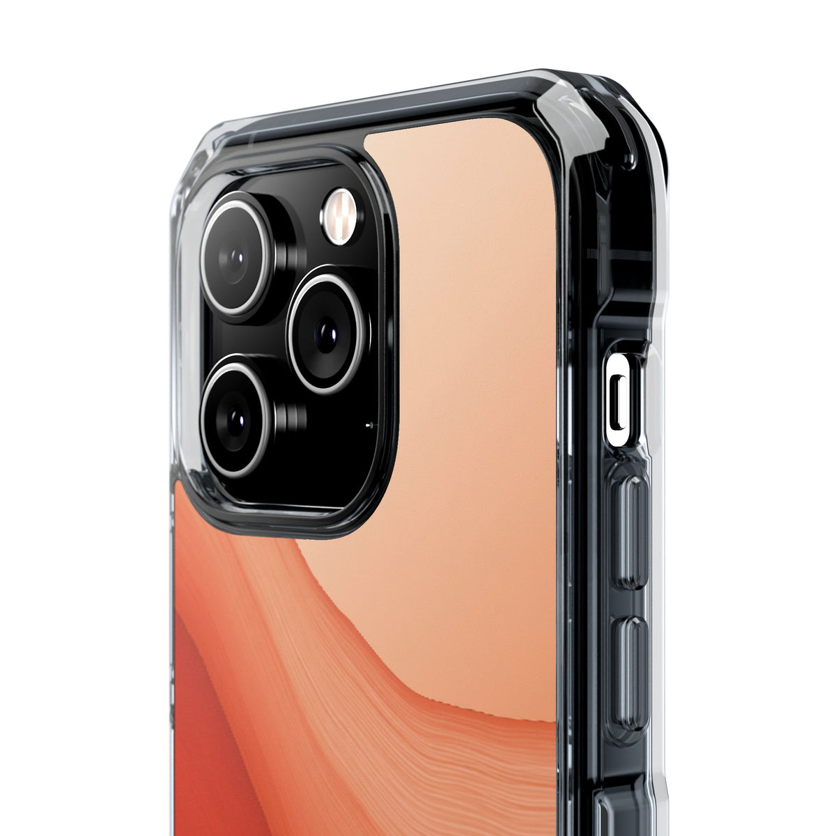 Terracotta Flow · Clear Impact Magnetic Phone Case for iPhone · Orange