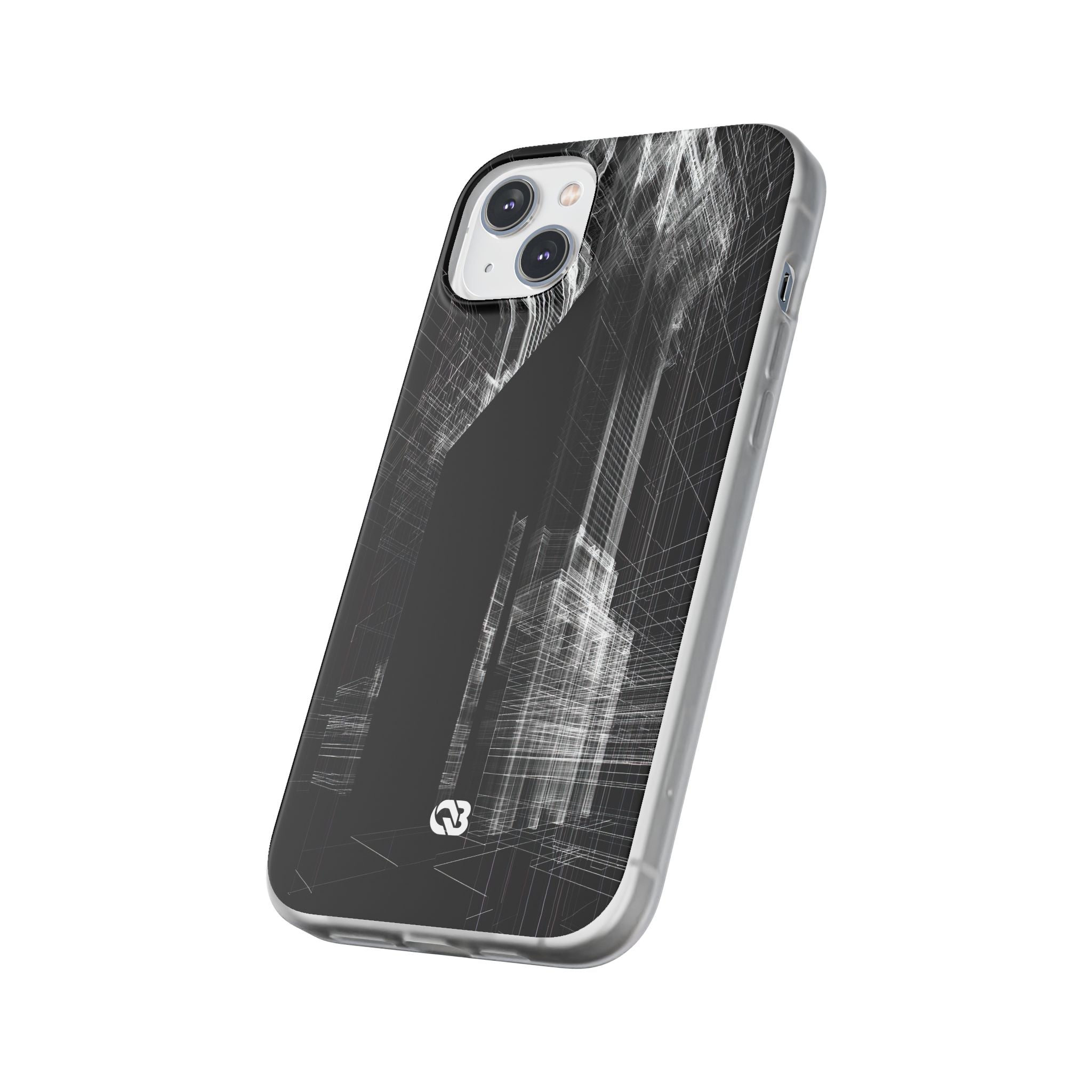 Black Lite Phone Case for iPhone - Ghost Urban Wireframe