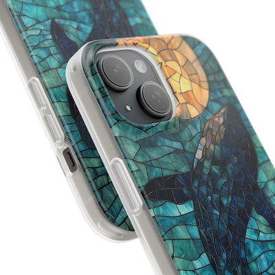 Stained Moon Whale · Soft Telefoncover for iPhone