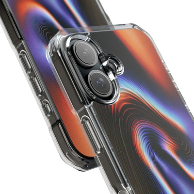 Prismatic Resonance · Clear Impact Magnetic Phone Case for iPhone · Purple