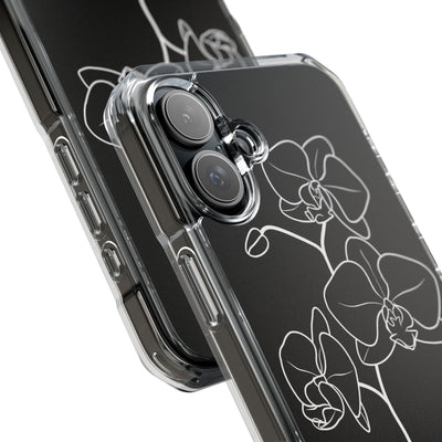 Black Impact MagSafe Phone Case for iPhone - Noir Alabaster Orchid