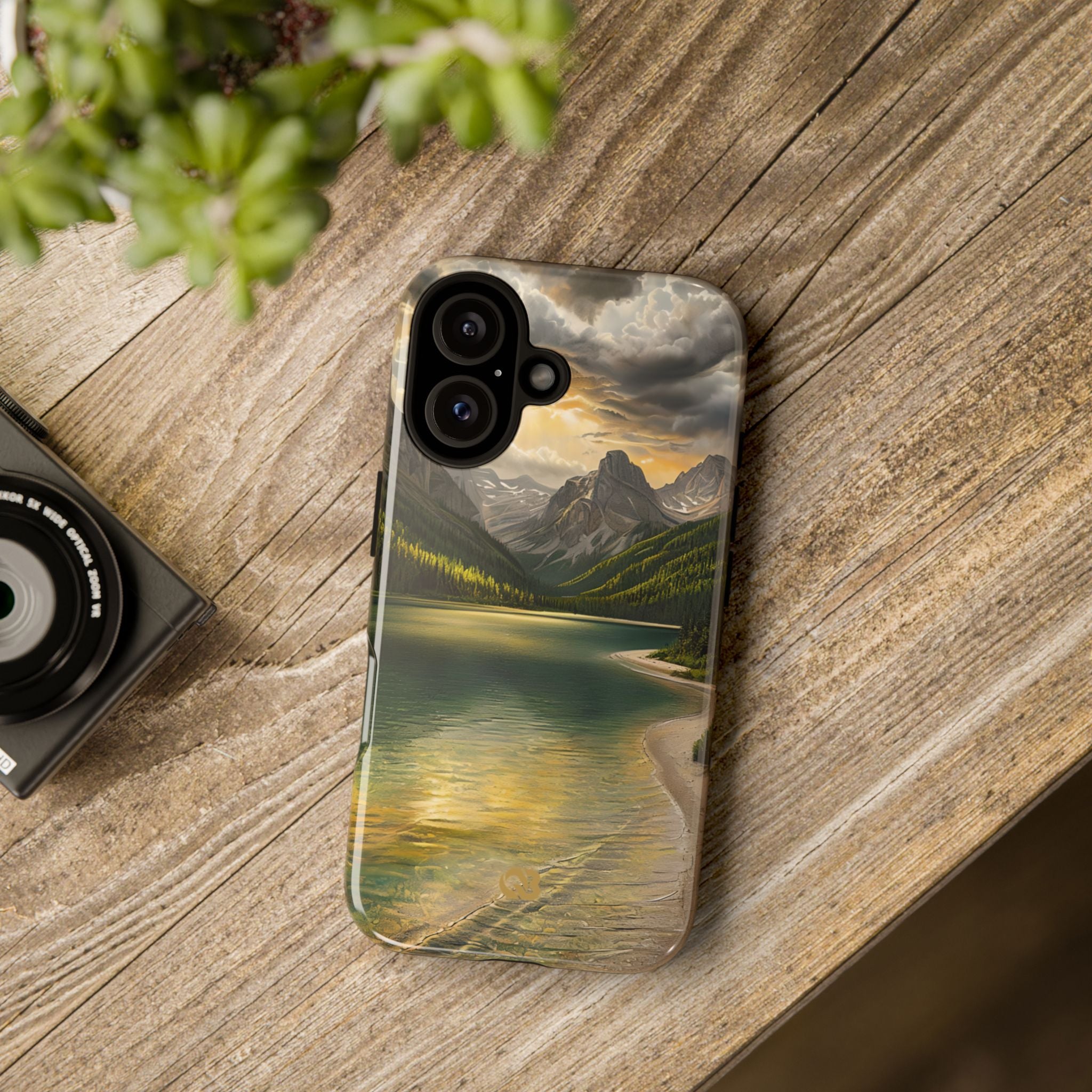 Gilded Mountain Lake · Tough Phone Case for iPhone