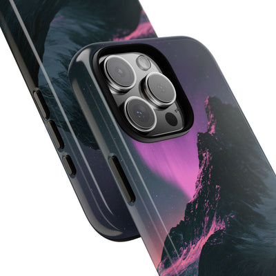 Arctic Aurora Summit · Tough Phone Case for iPhone · Black
