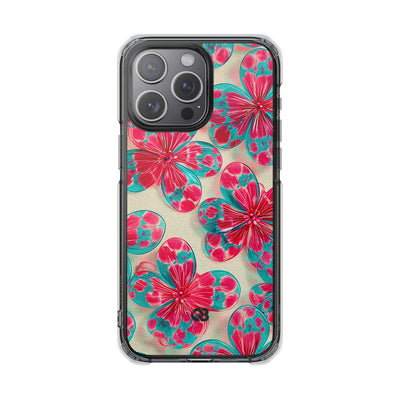 Lucite Jelly Bloom · Clear Impact Magnetic Phone Case for iPhone · Pink