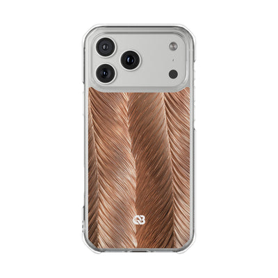 Rose Gold Weave · Clear Impact Magnetic Phone Case for iPhone · Brown