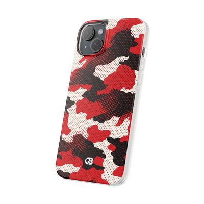 Crimson Halftone Camo · Lite Phone Case for iPhone ·  Red