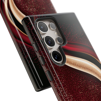 Gilded Crimson Flow · Tough Phone Case for Samsung · Red