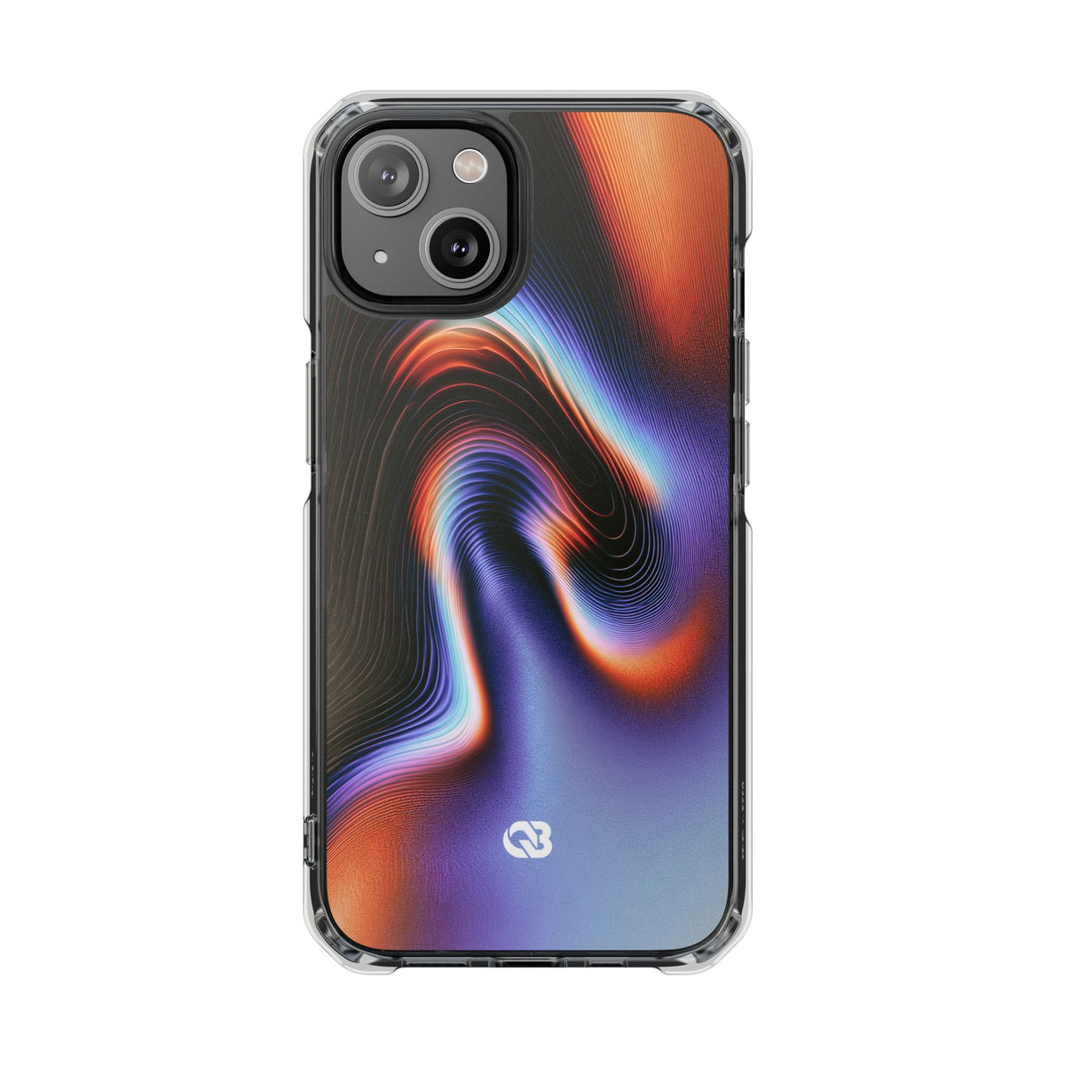 Prismatic Resonance · Clear Impact Magnetic Phone Case for iPhone · Purple