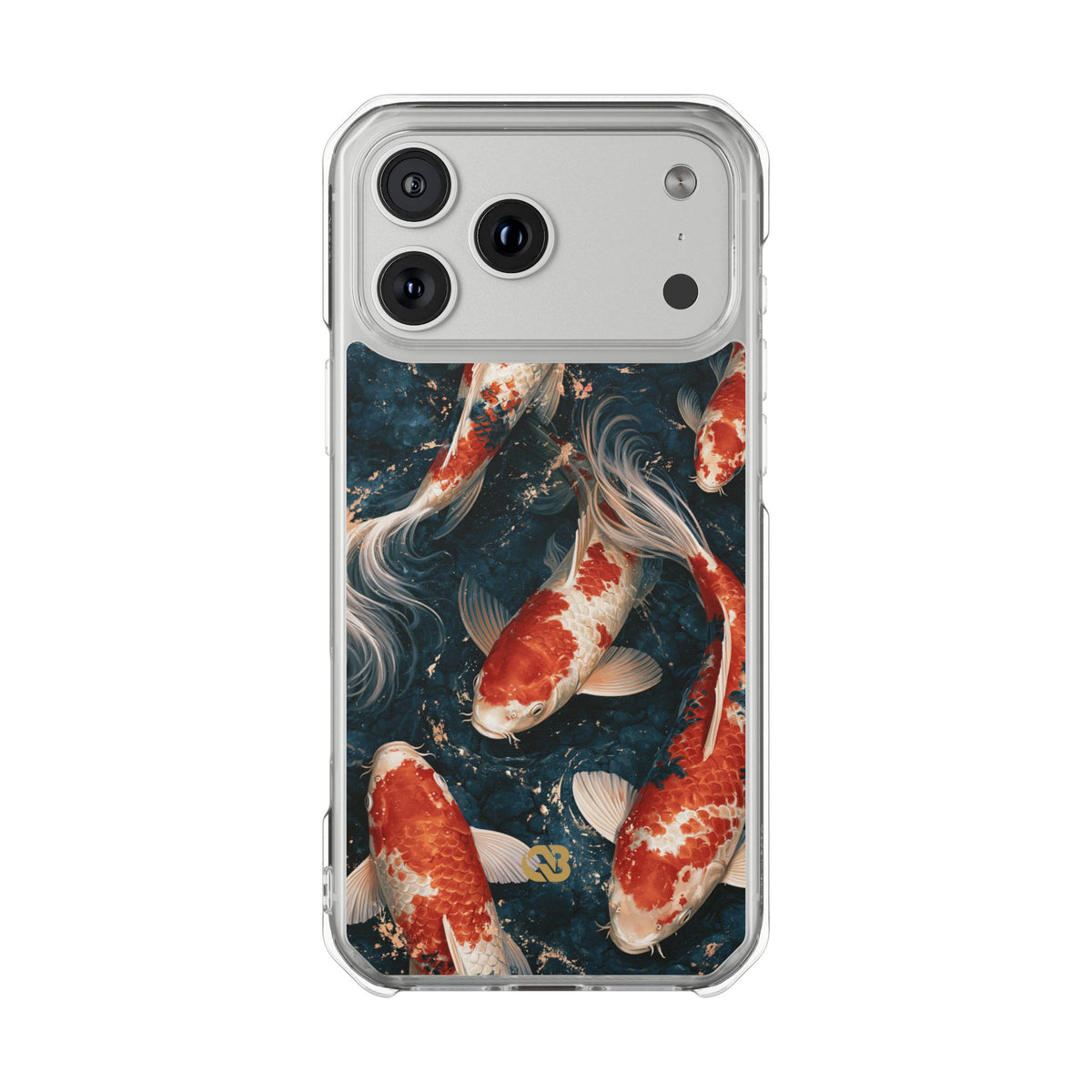 Imperial Nishikigoi · Clear Impact Magnetic Phone Case for iPhone ·  Blue