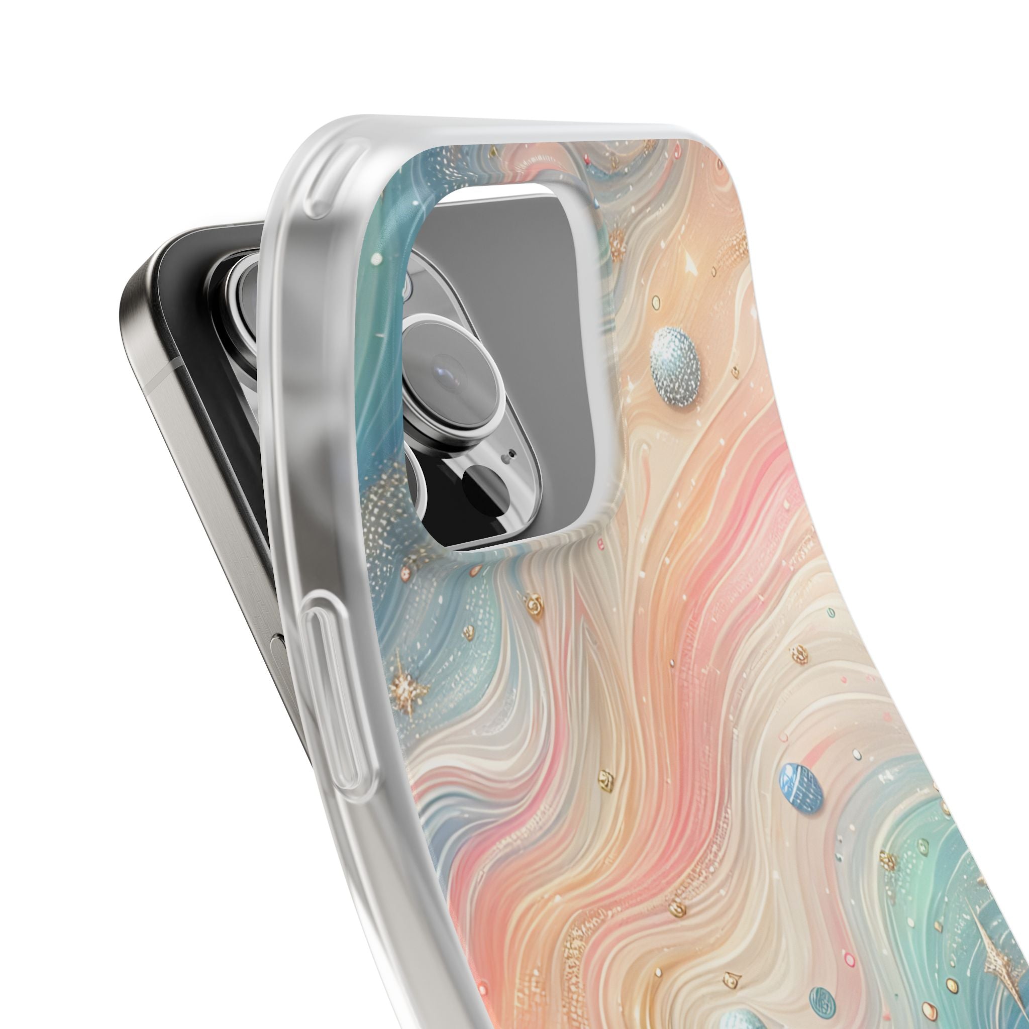 Iridescent Swirls iPhone 16 Pro Max Case - Soft