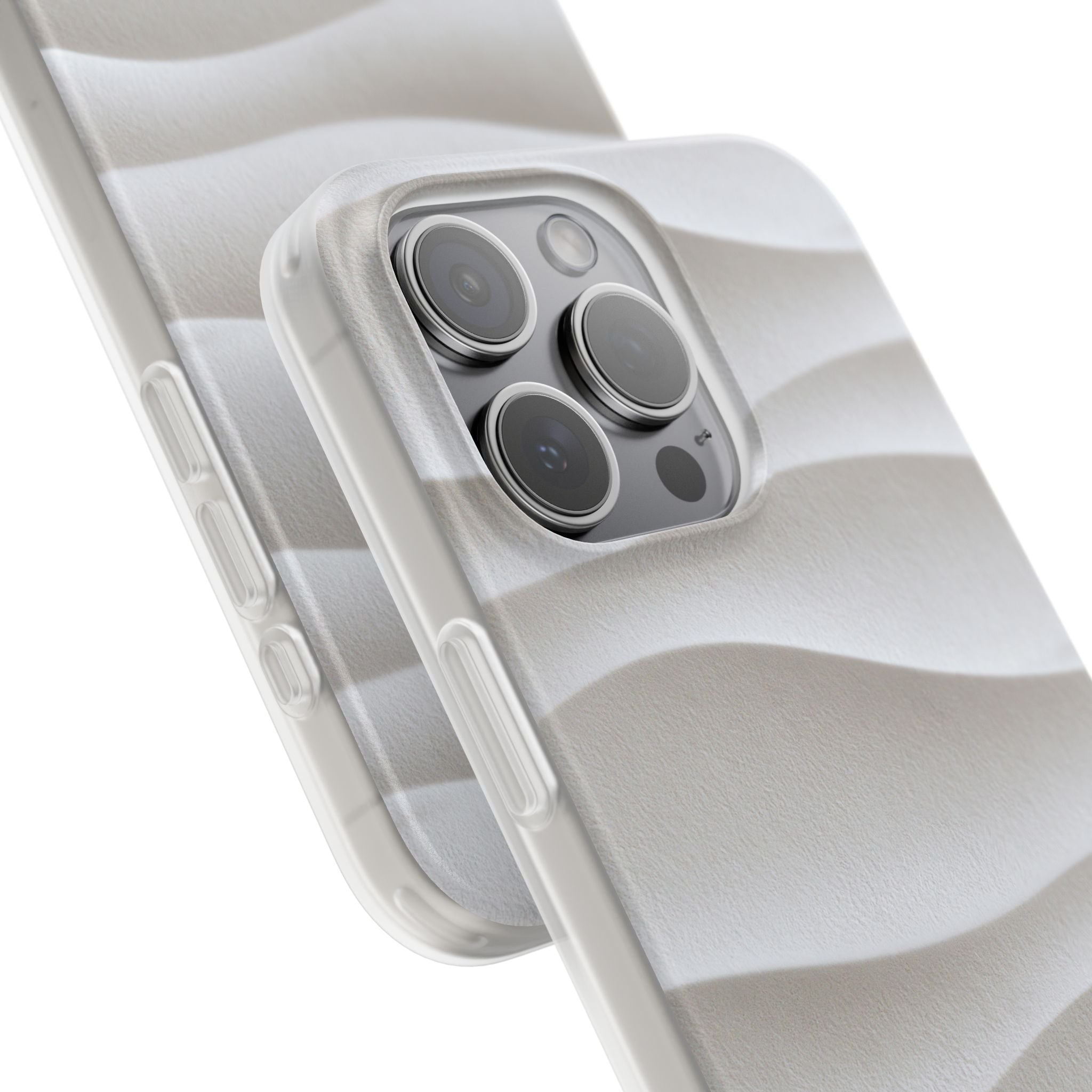 White Lite Phone Case for iPhone - Arctic Flow Ridges