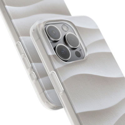 White Lite Phone Case for iPhone - Arctic Flow Ridges
