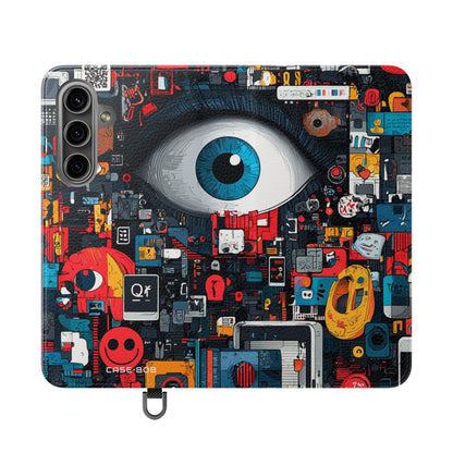 Blue Gaze Mosaic - Samsung S24 Case - Wallet
