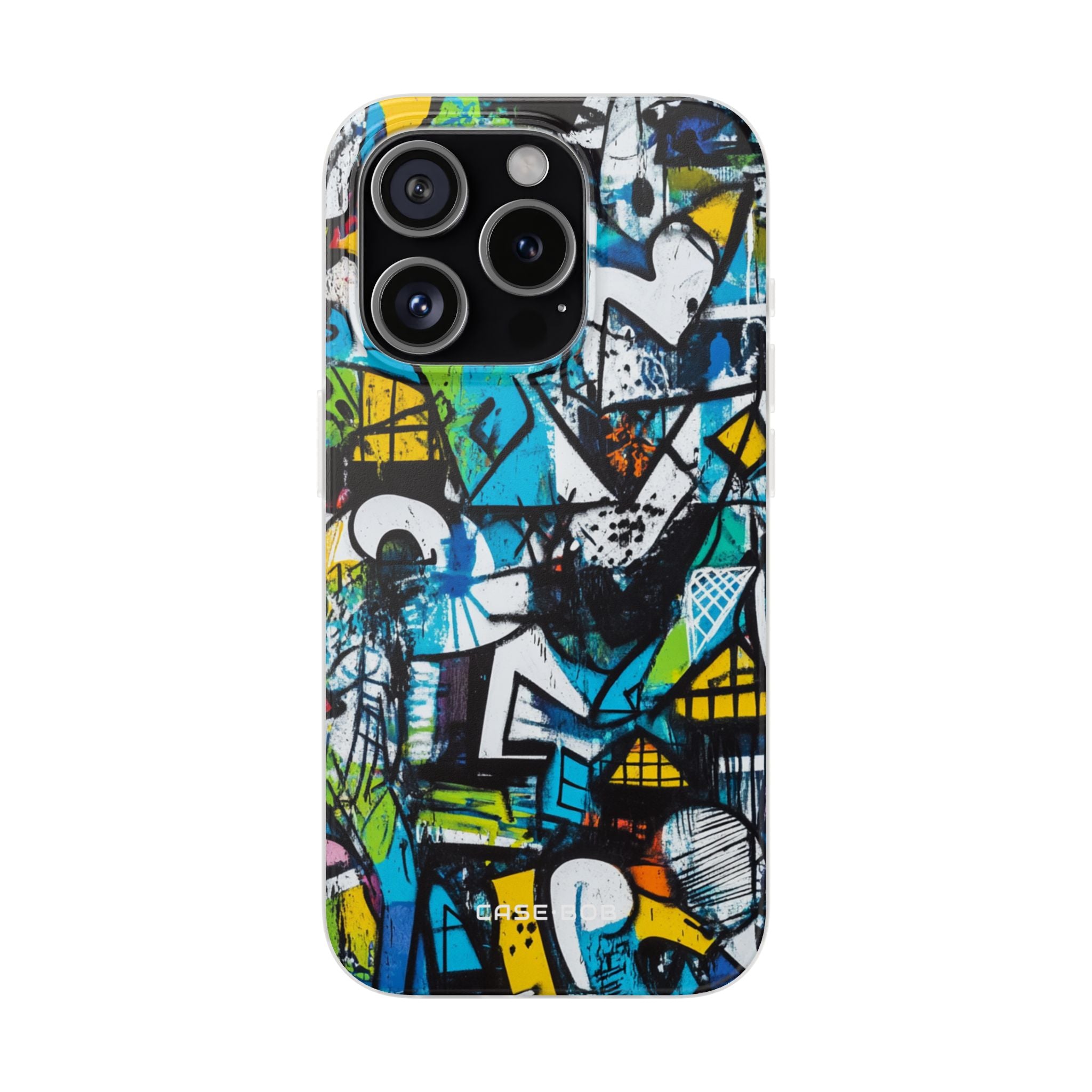 Weißes Ripple Drift iPhone 15 Pro Case - Soft