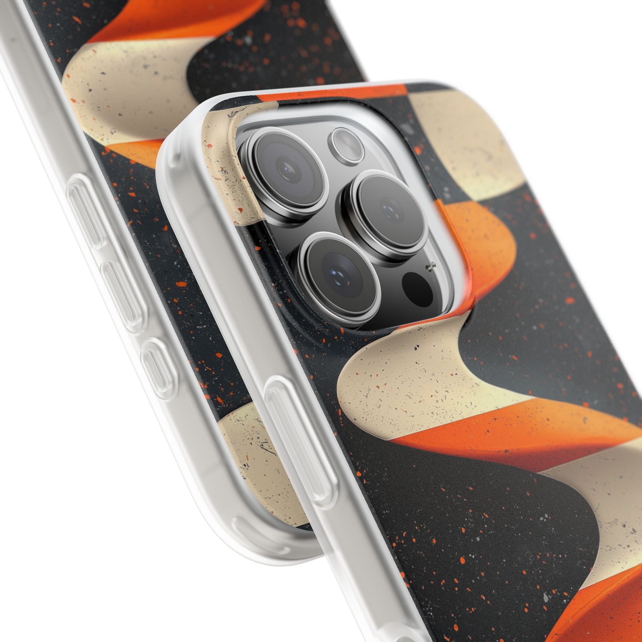 Orange Grit Twist · Coque de téléphone Soft pour iPhone