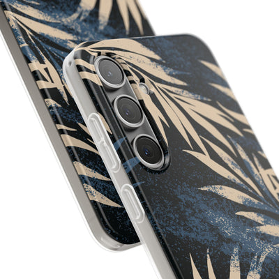 Blue Lite Phone Case for Samsung - Midnight Indigo Palm