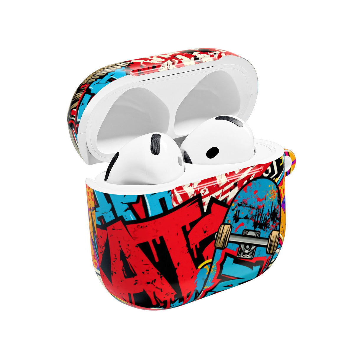 Skate Skull Riot · Hard Case for AirPods & AirPods Pro · Red