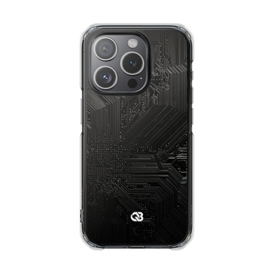 Obsidian Circuitry · Clear Impact Magnetic Phone Case for iPhone ·  Black