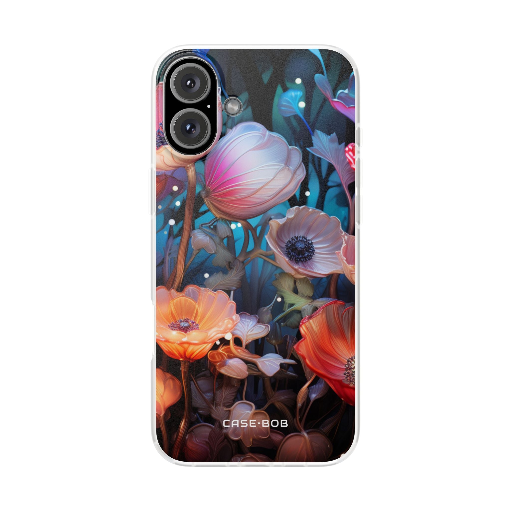 Gennemsigtig Bloom iPhone 16 Plus Cover - Blød