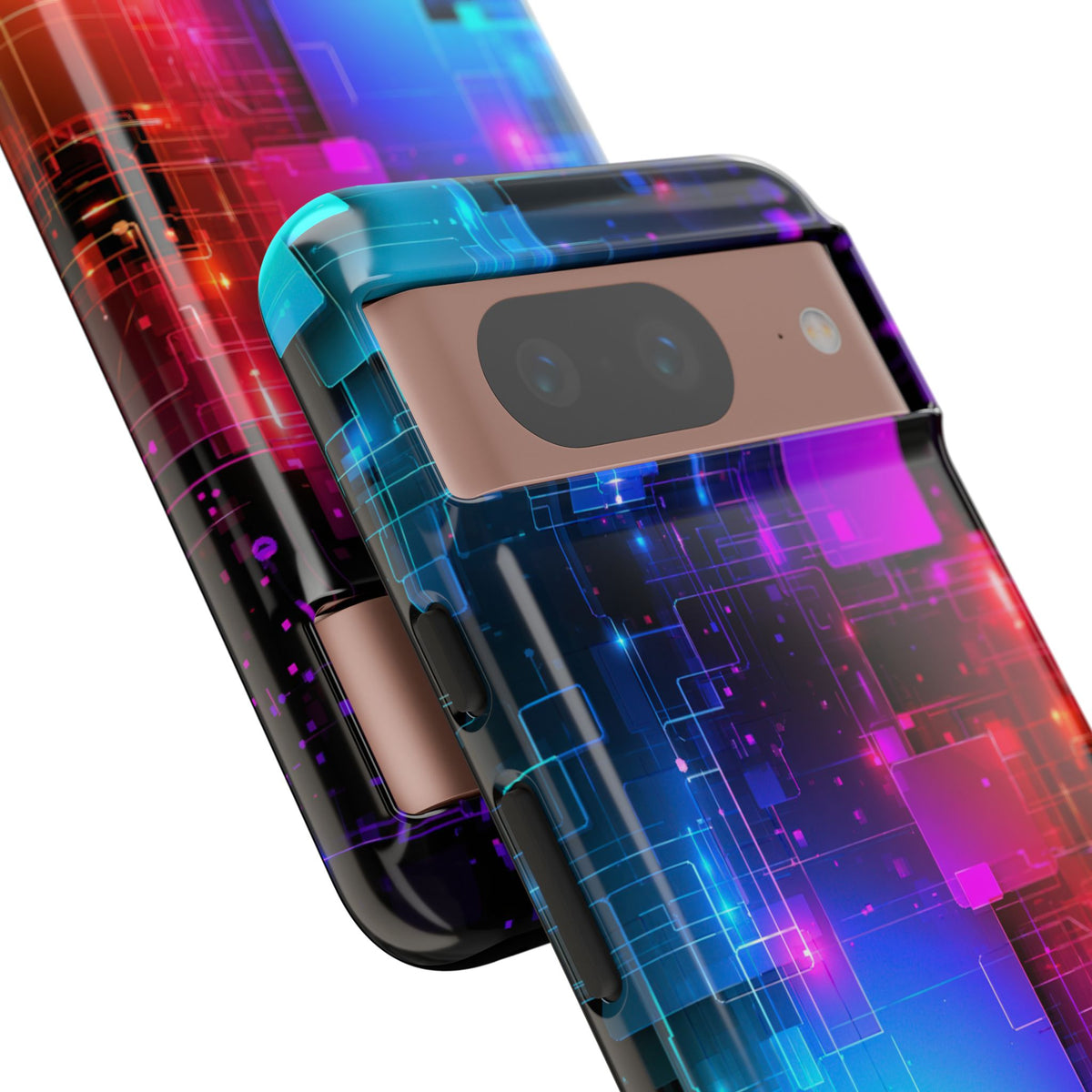 Spectral Circuit Grid · Tough Phone Case for Pixel ·  Black