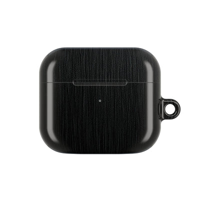 Obsidian Brushed Steel · Hard Case for AirPods & AirPods Pro · Black