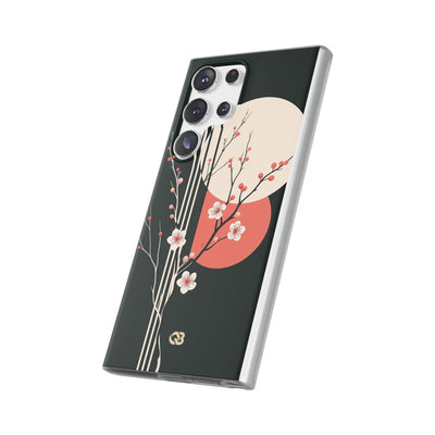 Black Lite Phone Case for Samsung - Kyoto Midnight Blossom