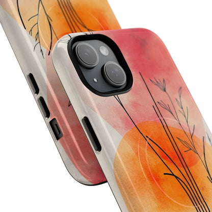 Curved Stem Sunset iPhone 15 Plus Case - Tough+