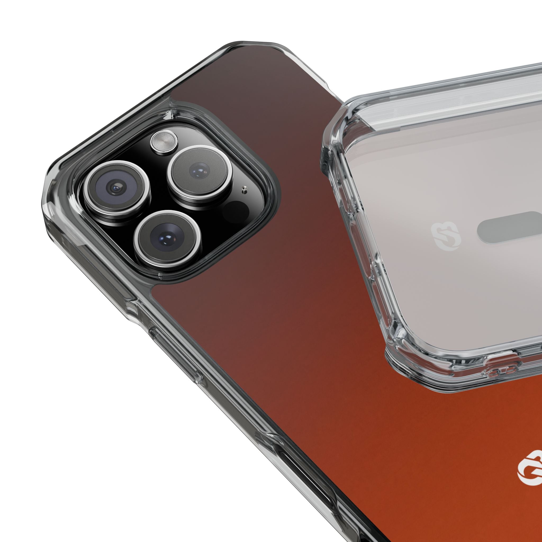 Orange Impact MagSafe Phone Case for iPhone - Obsidian Ember Fade