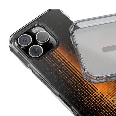 Amber Frequency · Clear Impact Magnetic Phone Case for iPhone · Orange